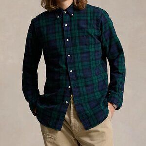 Vintage Flannel Plaid Cotton Button Down Shirt SZ L